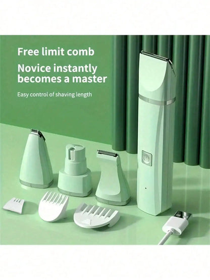 Professional 4-in-1 Electric Pet Grooming Tool Set Dog Hair Clippers USB Rechargeable Pets Haircut Trimmer Shaver Cats Supplies